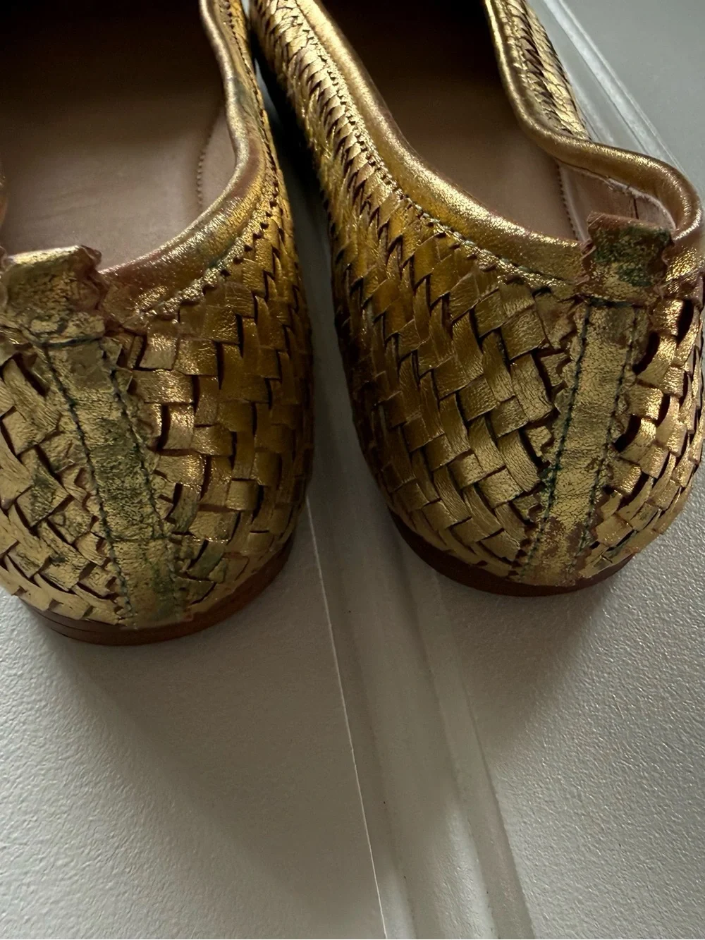 Boden Women's US 8 Kitty Flexi Sole Ballet Flats Shoes Gold NEW No Box